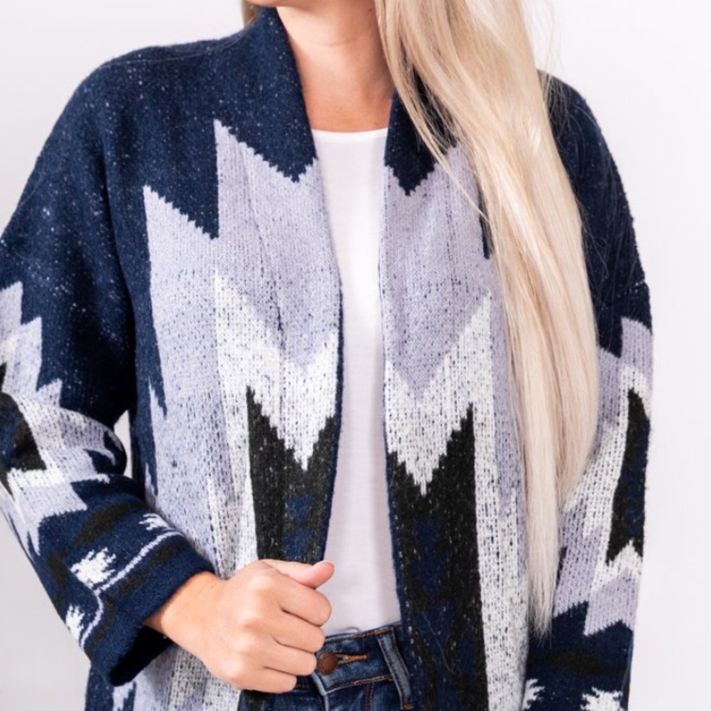 Native Aztec Tribal Western Yellowstone Cardigan - Picture 3 of 5